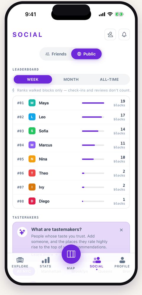 Explore with friends - a screen from the Blocks app